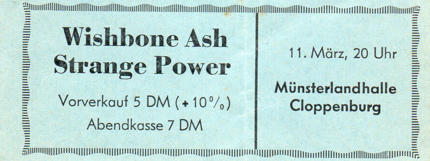 Eintrittskarte Wishbone Ash in Cloppenburg